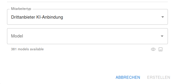 Dropdown zur Modellauswahl